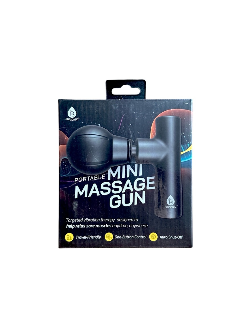 Pursonic Portable Mini Massage Gun Black